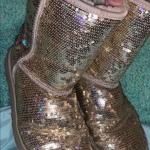 Silver sparkly UGGs